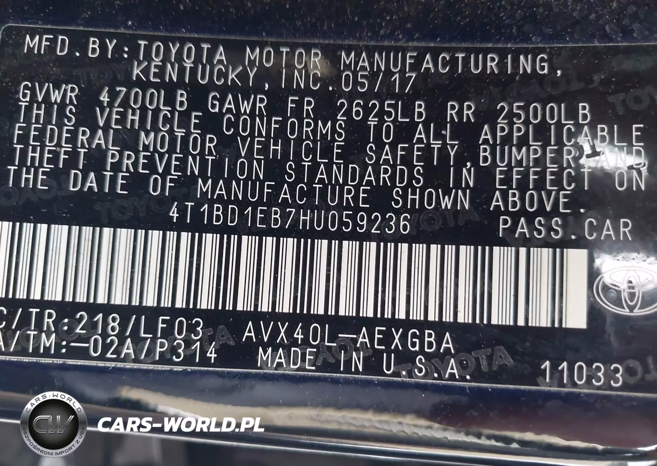 2017 Toyota Avalon Hybrid Xle VIN:4T1BD1EB7HU059236 - 9