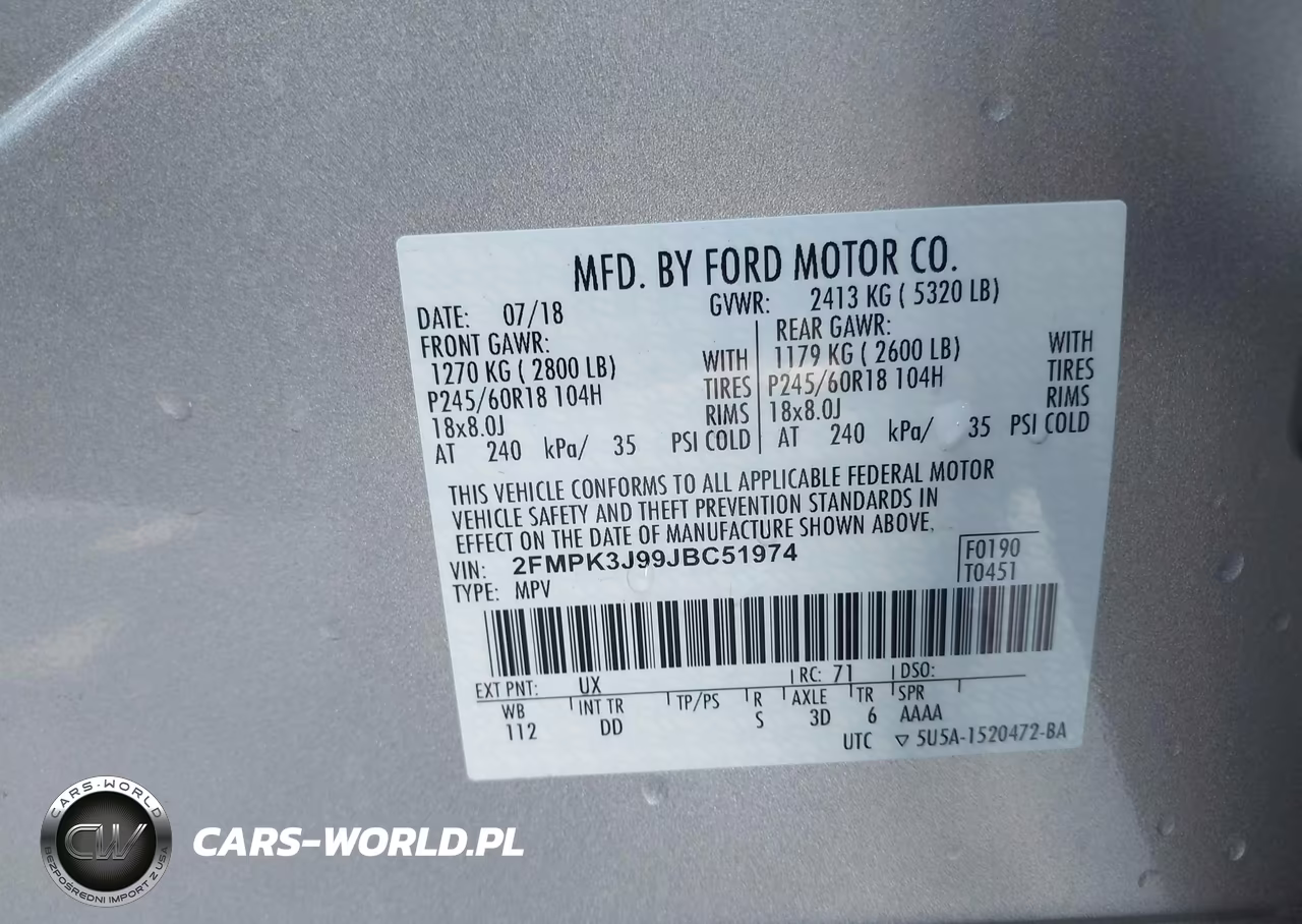 2018 Ford Edge Sel VIN:2FMPK3J99JBC51974 - 9