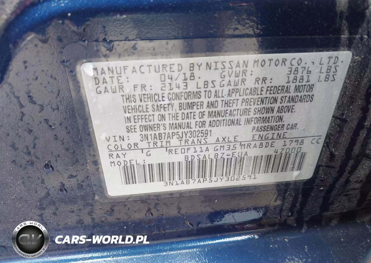2018 Nissan Sentra S VIN:3N1AB7AP5JY302591 - 9
