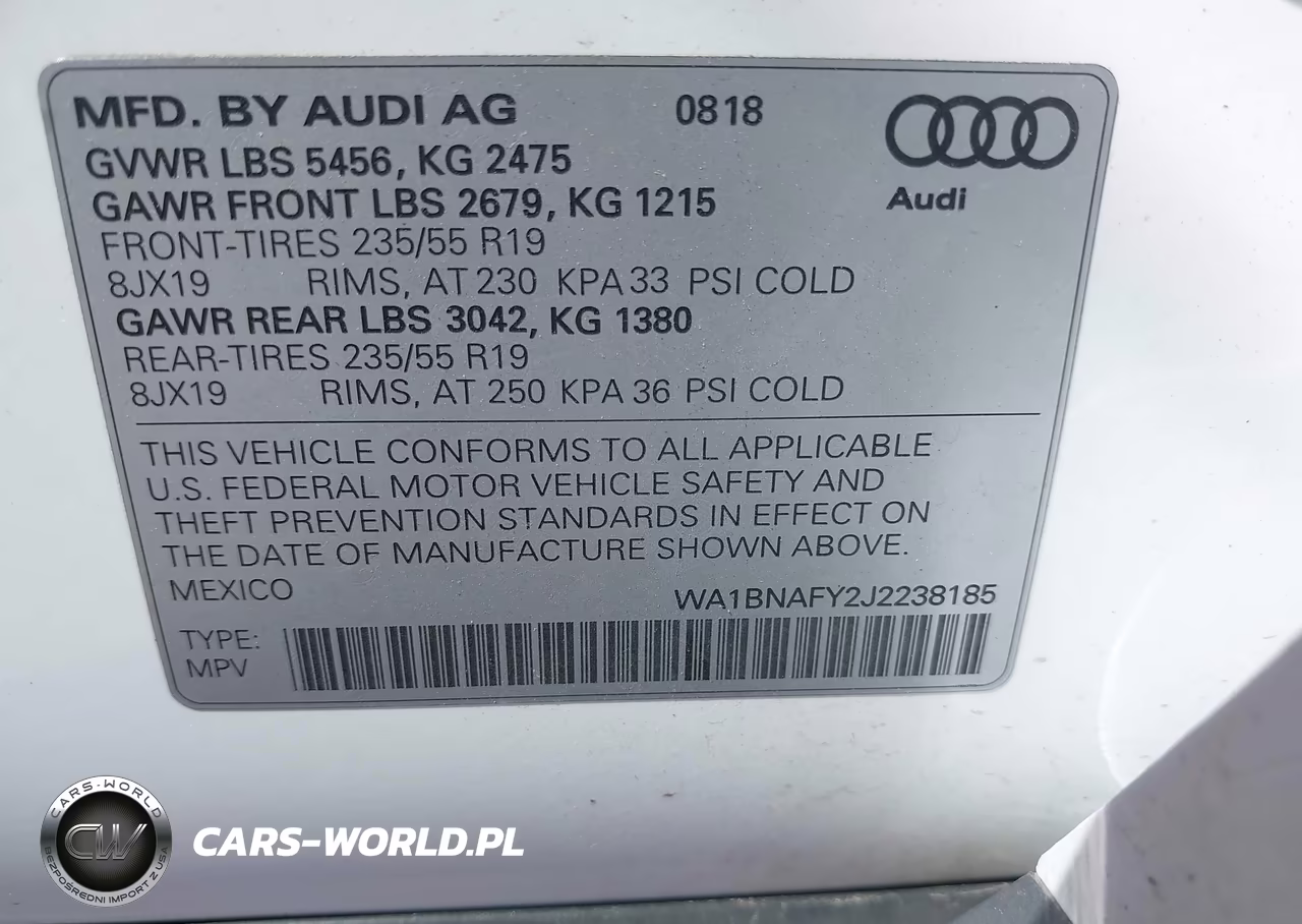 2018 Audi Q5 2.0T Premium VIN:WA1BNAFY2J2238185 - 9