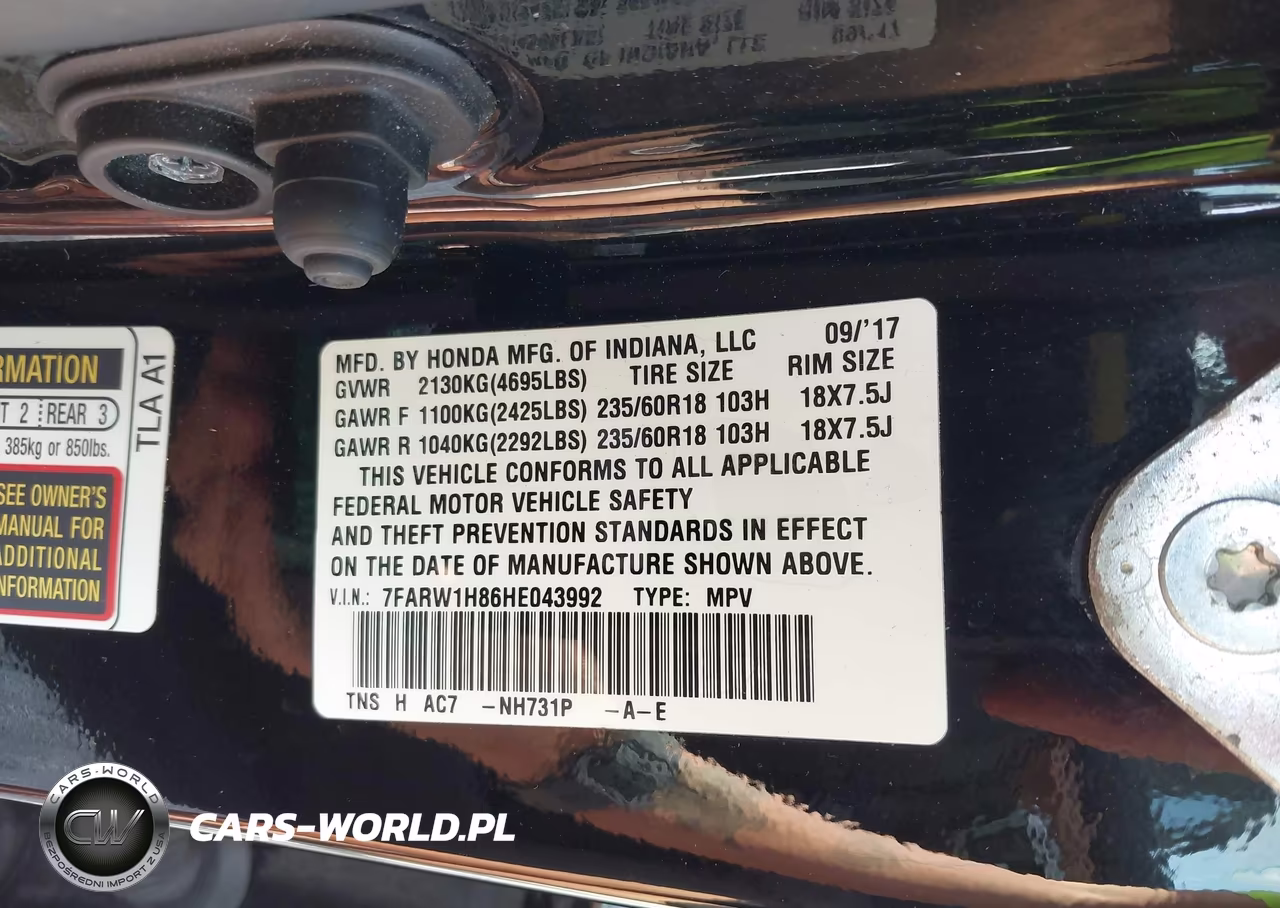 2017 Honda Cr-V Ex-L-Ex-L Navi VIN:7FARW1H86HE043992 - 9