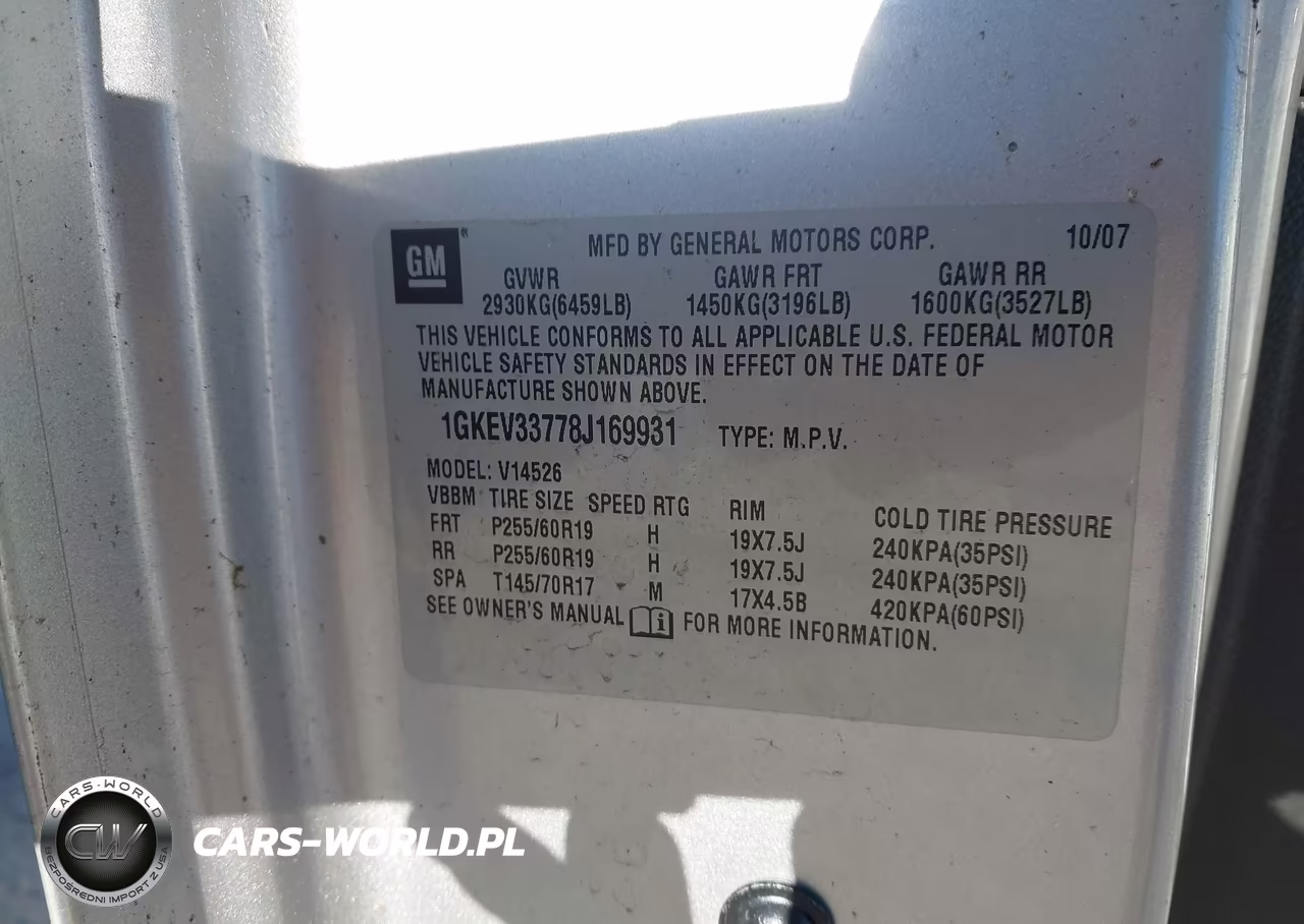 2008 GMC Acadia Slt-2 VIN:1GKEV33778J169931 - 9
