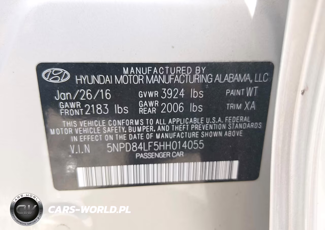 2017 Hyundai Elantra Se VIN:5NPD84LF5HH014055 - 9