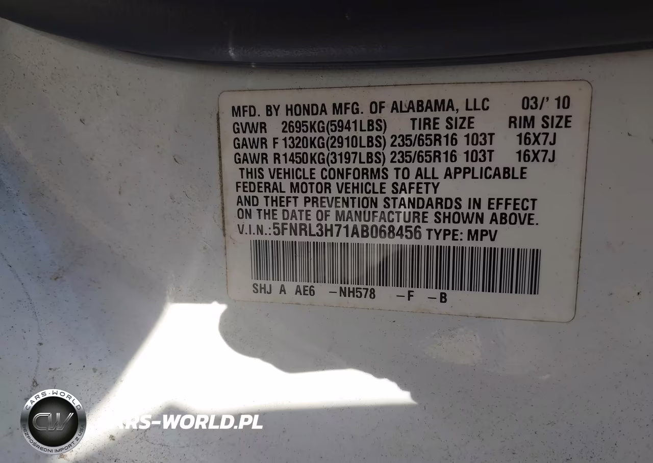 2010 Honda Odyssey Ex-L VIN:5FNRL3H71AB068456 - 9