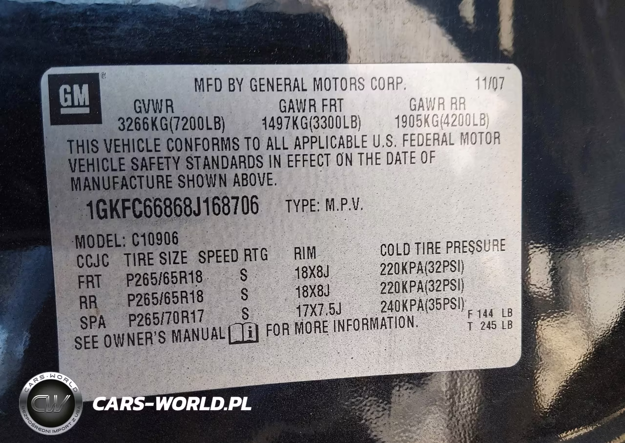 2008 GMC Yukon Xl 1500 Denali VIN:1GKFC66868J168706 - 9