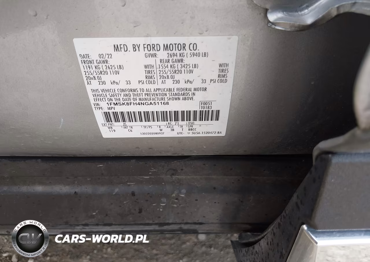 2022 Ford Explorer Limited VIN:1FMSK8FH4NGA51168 - 9