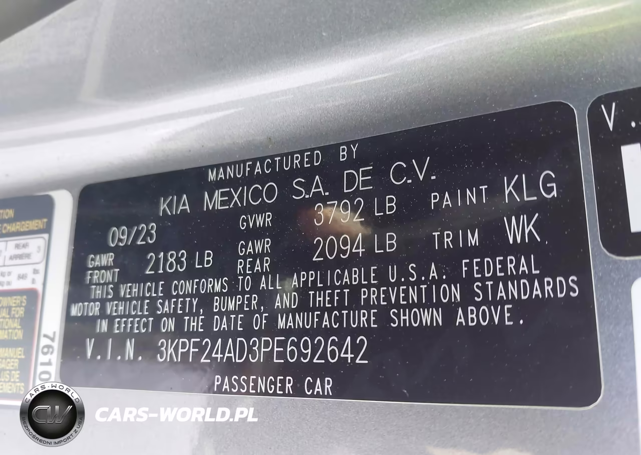 2023 Kia Forte Lxs VIN:3KPF24AD3PE692642 - 9