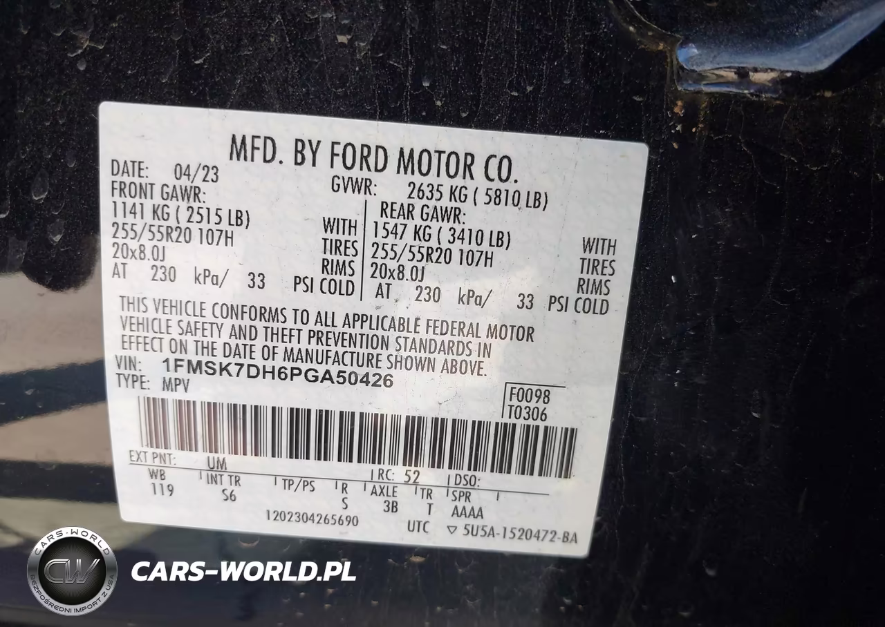 2023 Ford Explorer Xlt VIN:1FMSK7DH6PGA50426 - 9