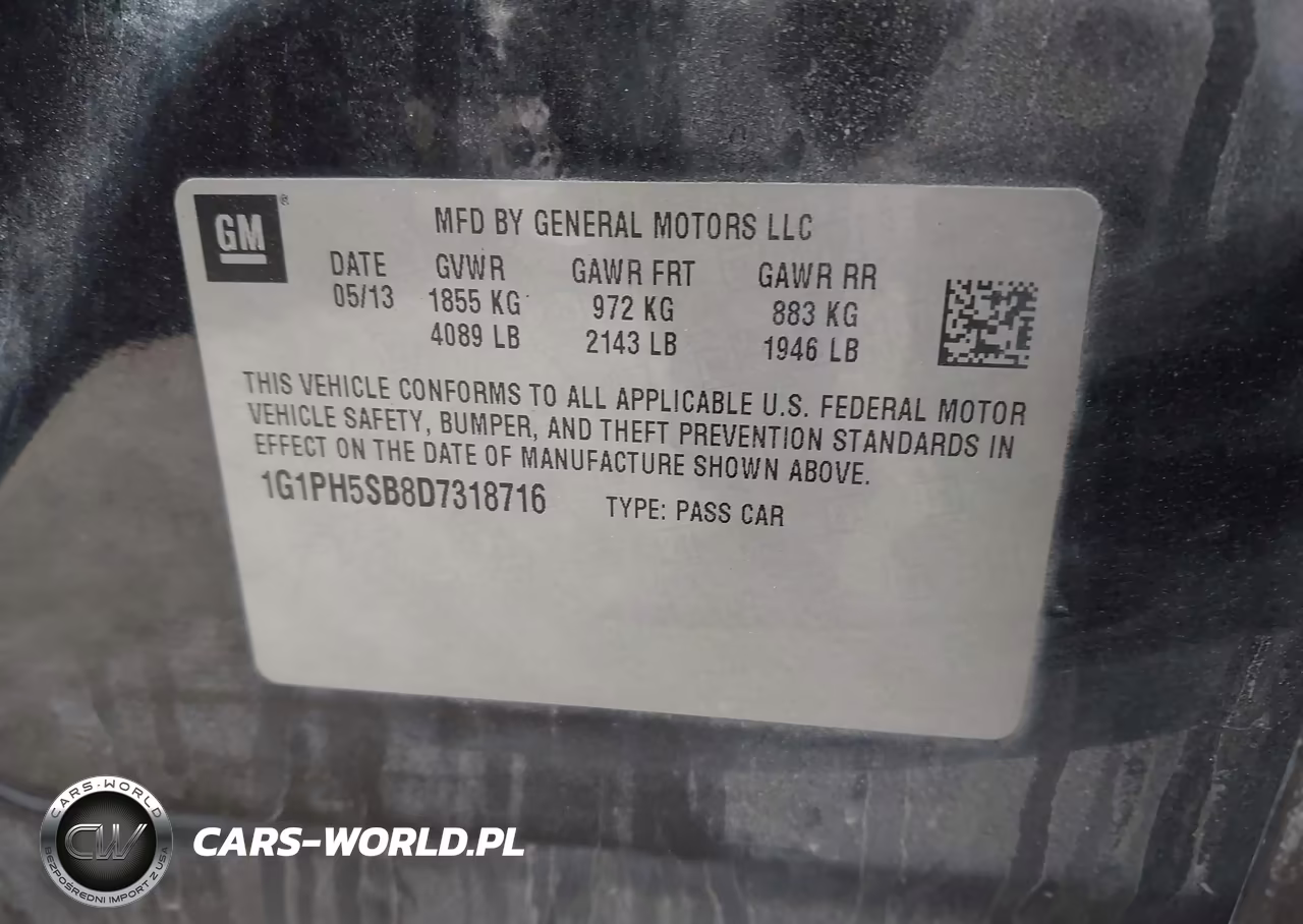 2013 Chevrolet Cruze Eco Auto VIN:1G1PH5SB8D7318716 - 9