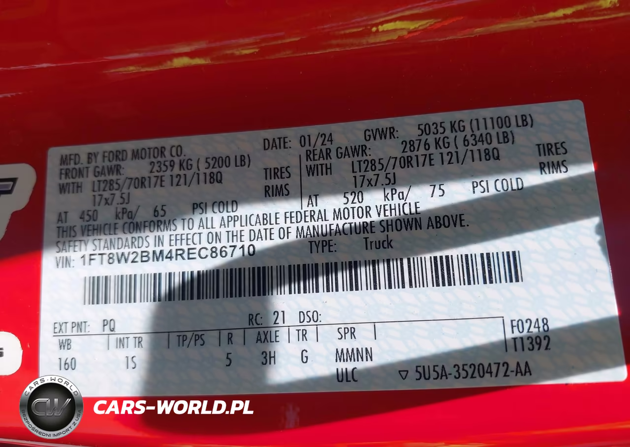 2024 Ford F-250 Xl VIN:1FT8W2BM4REC86710 - 8