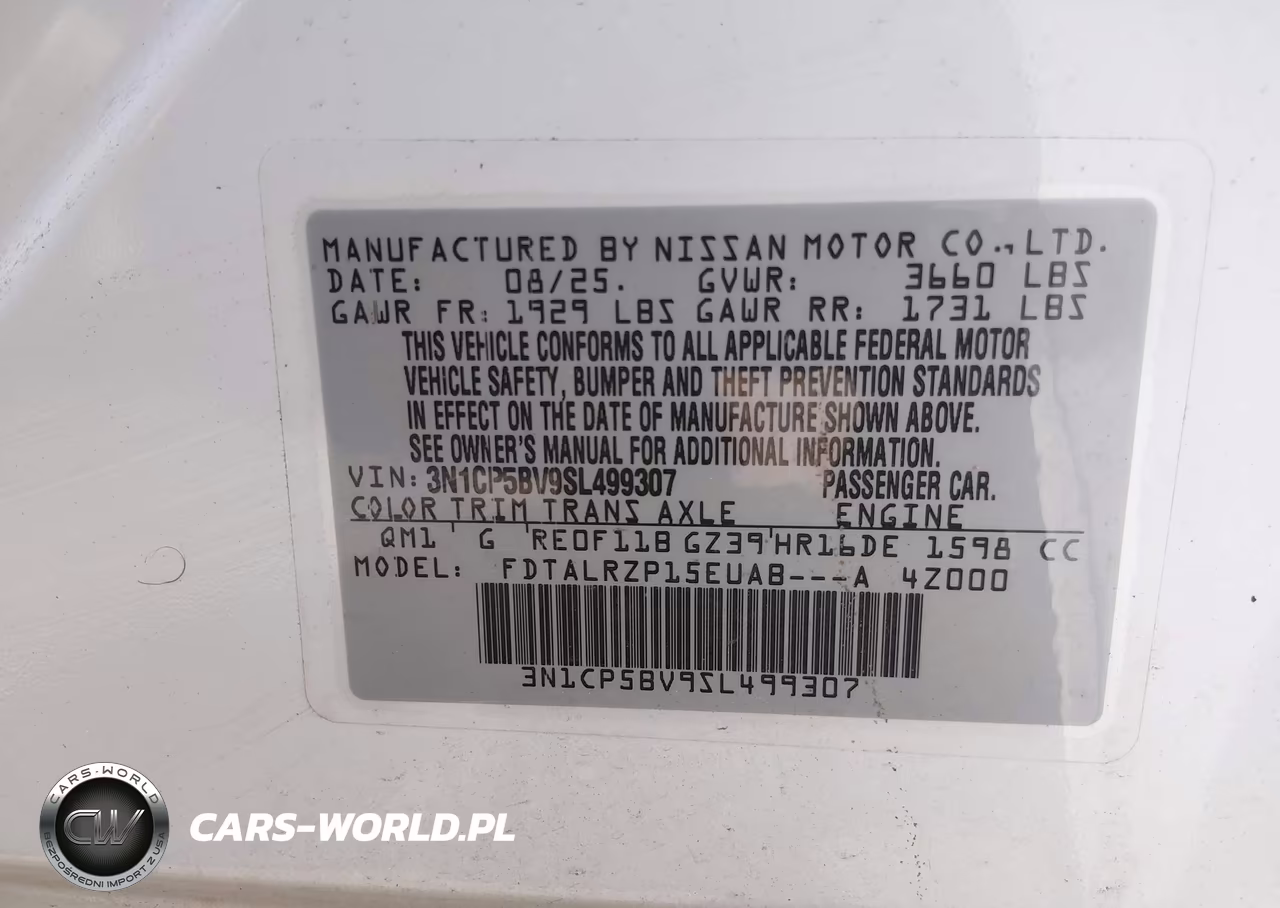 2025 Nissan Kicks Play S VIN:3N1CP5BV9SL499307 - 9