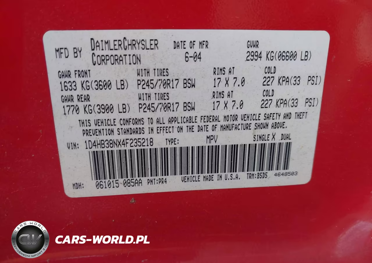 2004 Dodge Durango St VIN:1D4HB38NX4F235218 - 9