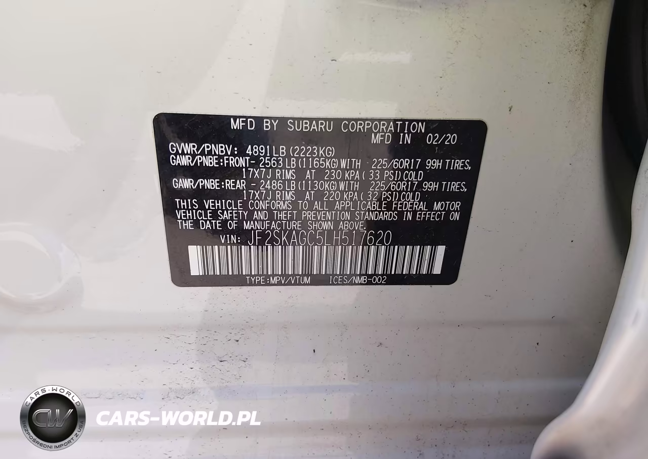 2020 Subaru Forester Premium VIN:JF2SKAGC5LH517620 - 9