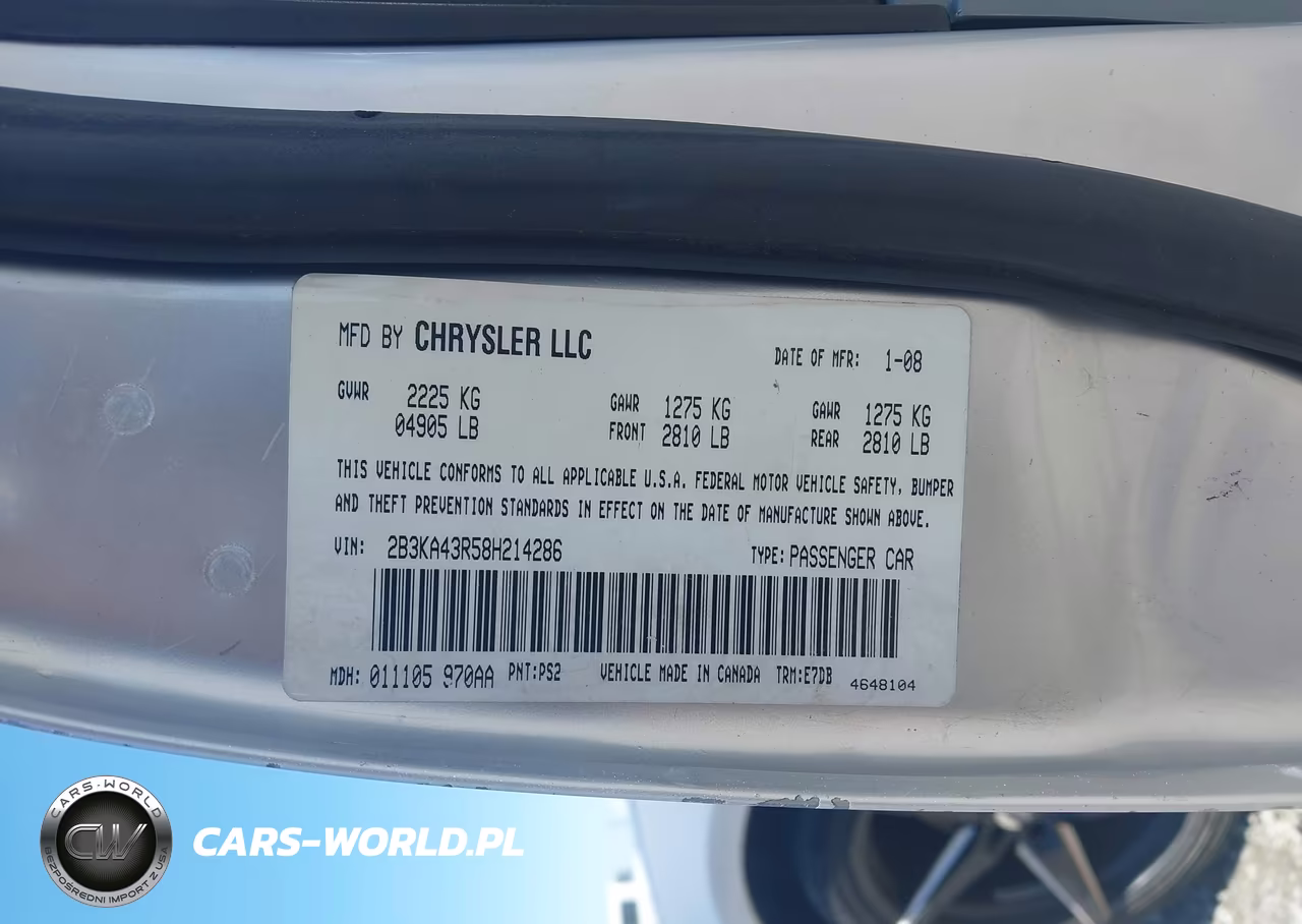 2008 Dodge Charger VIN:2B3KA43R58H214286 - 9