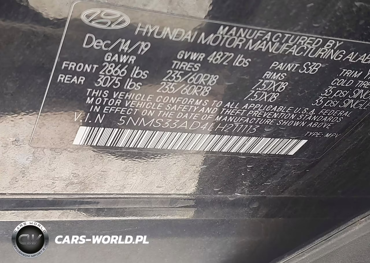 2020 Hyundai Santa Fe Sel VIN:5NMS33AD4LH211113 - 9