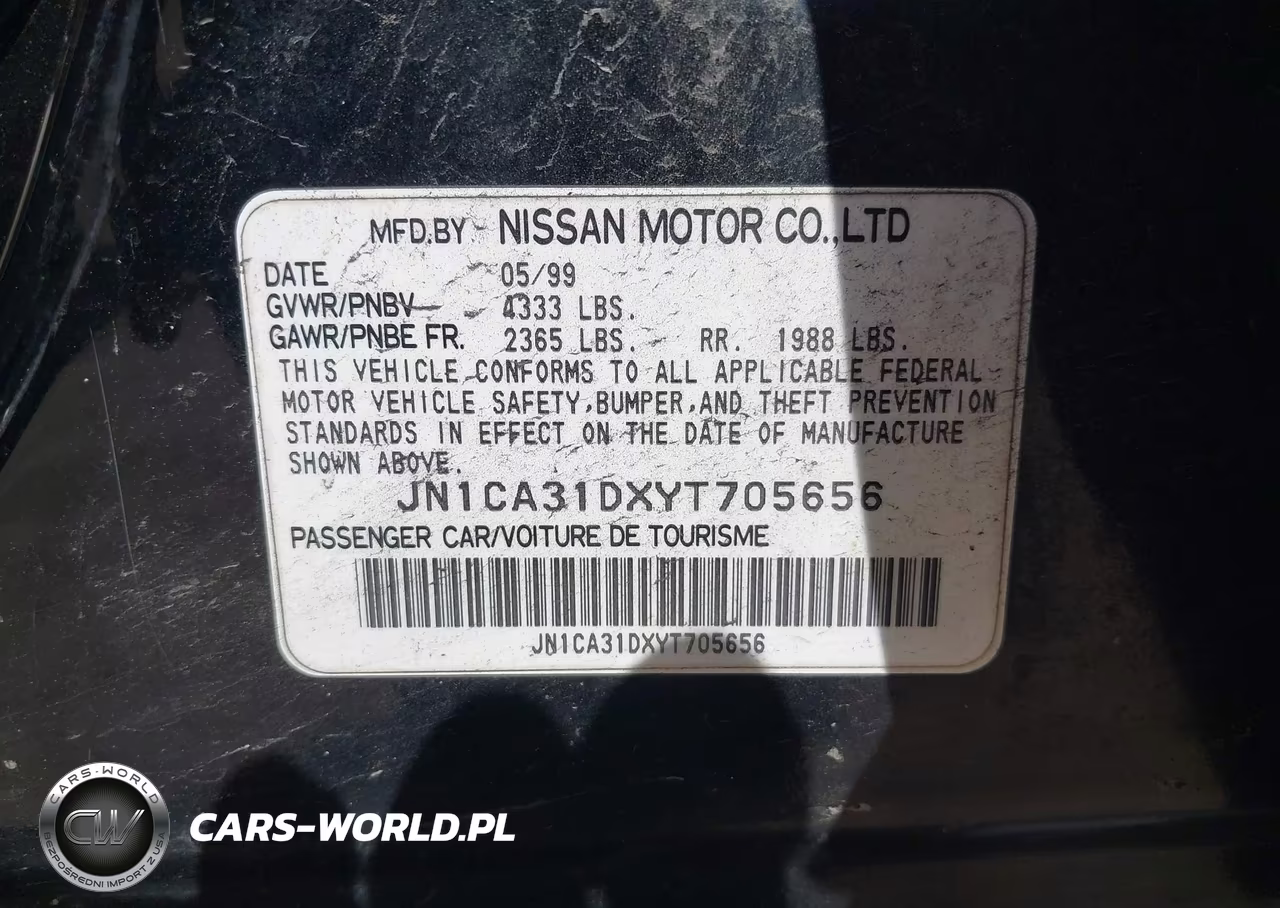 2000 Nissan Maxima Gle-Gxe-Se VIN:JN1CA31DXYT705656 - 9