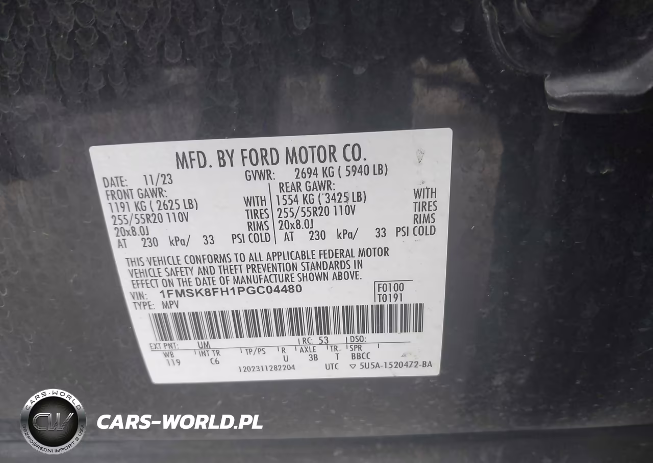2023 Ford Explorer Limited VIN:1FMSK8FH1PGC04480 - 9