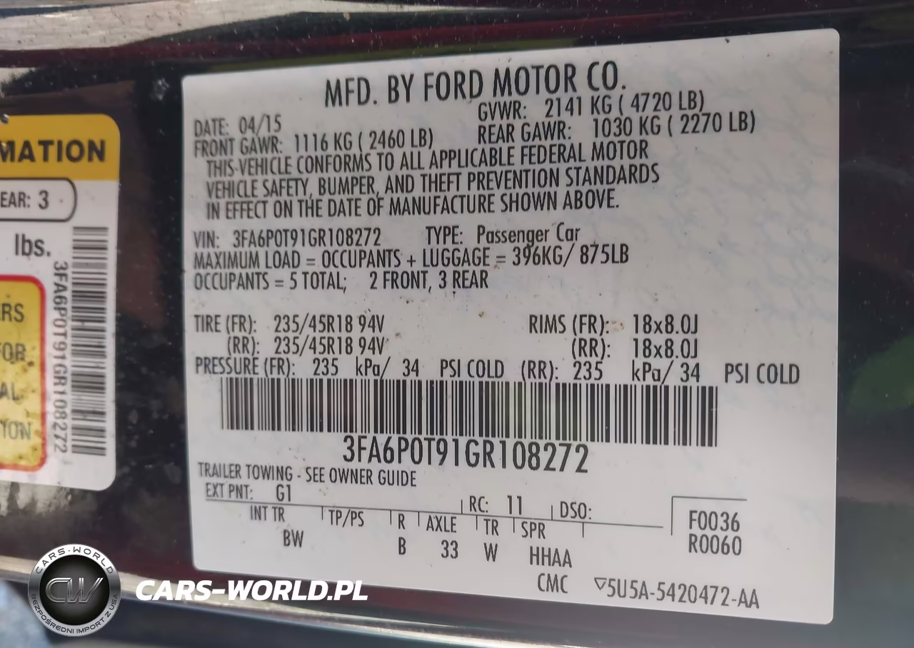 2016 Ford Fusion Se VIN:3FA6P0T91GR108272 - 9