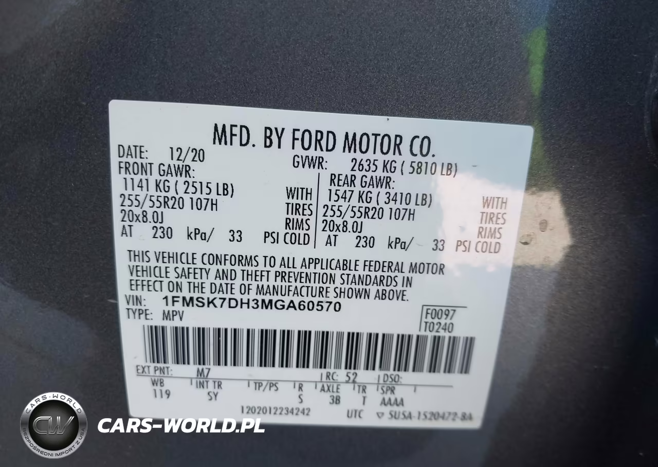 2021 Ford Explorer Xlt VIN:1FMSK7DH3MGA60570 - 9