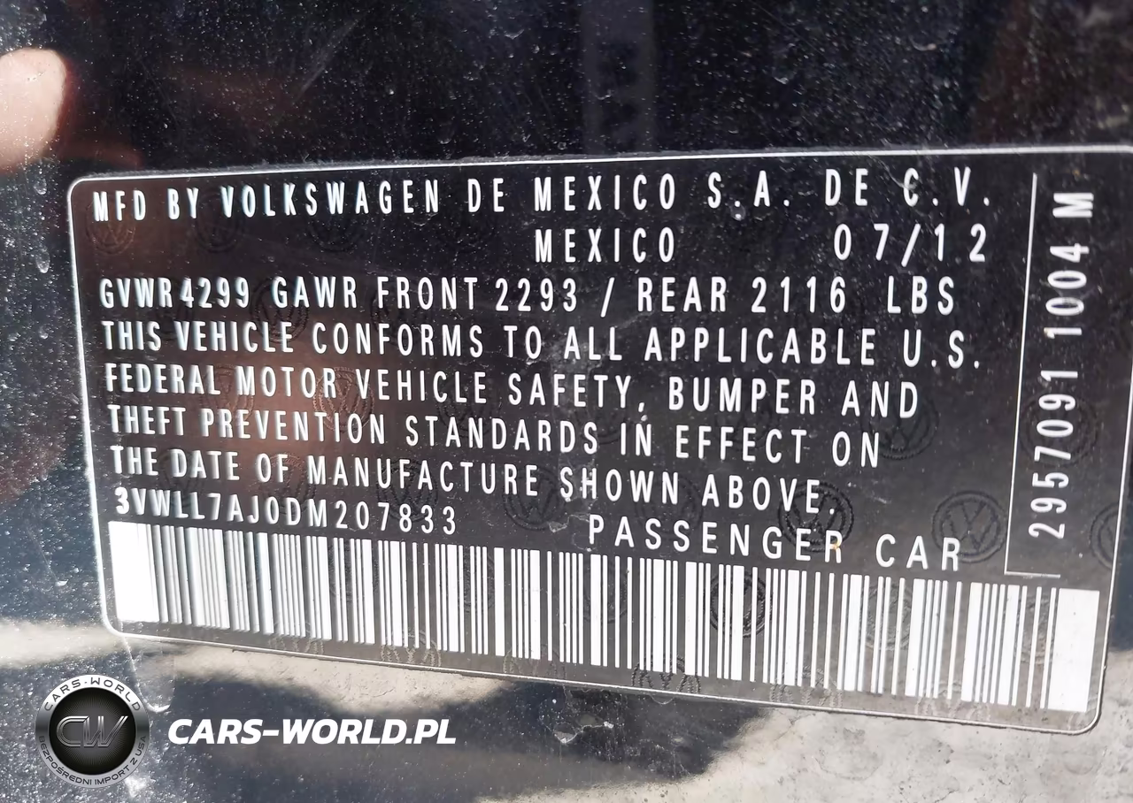 2013 Volkswagen Jetta 2.0L Tdi VIN:3VWLL7AJ0DM207833 - 9