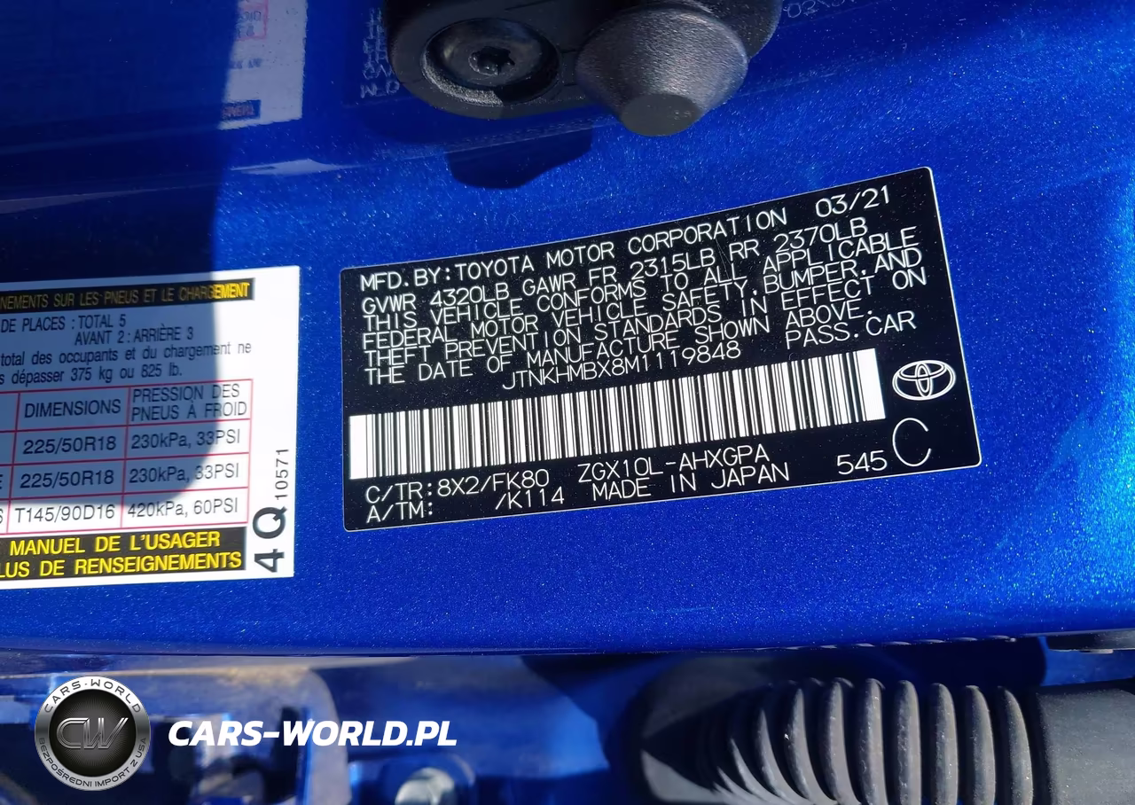 2021 Toyota C-Hr Xle VIN:JTNKHMBX8M1119848 - 9
