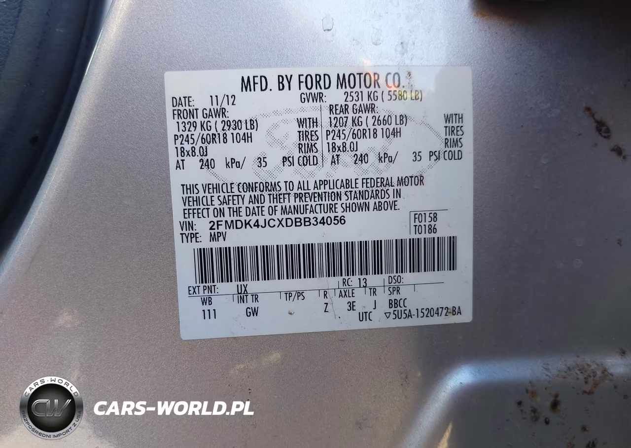 2013 Ford Edge Sel VIN:2FMDK4JCXDBB34056 - 9