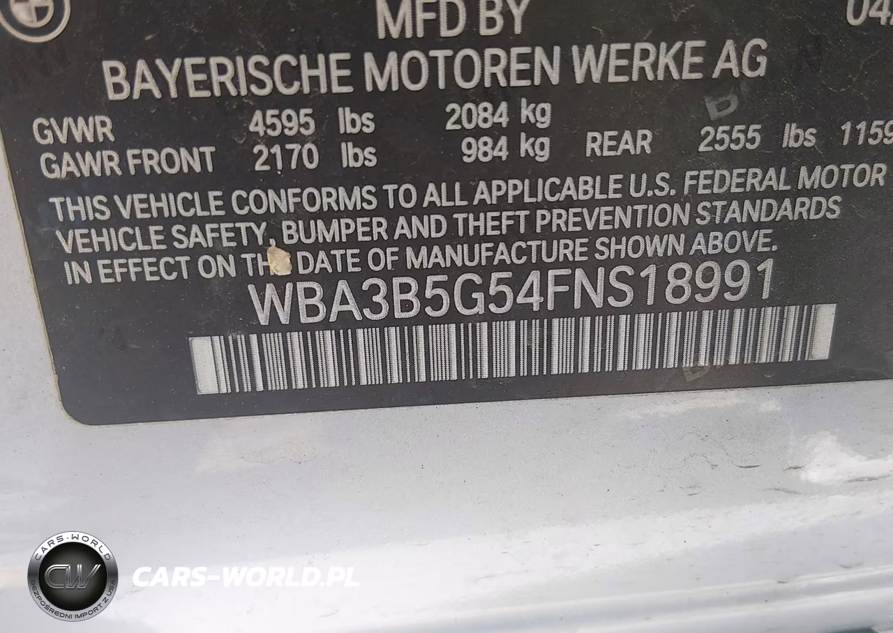 2015 BMW 328I xDrive VIN:WBA3B5G54FNS18991 - 9