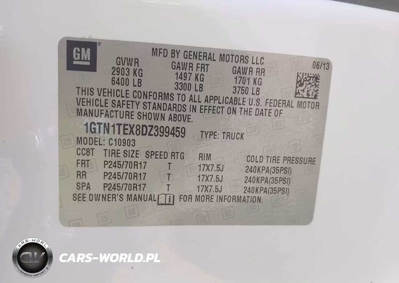 2013 GMC Sierra 1500 Work Truck VIN:1GTN1TEX8DZ399459 - 9