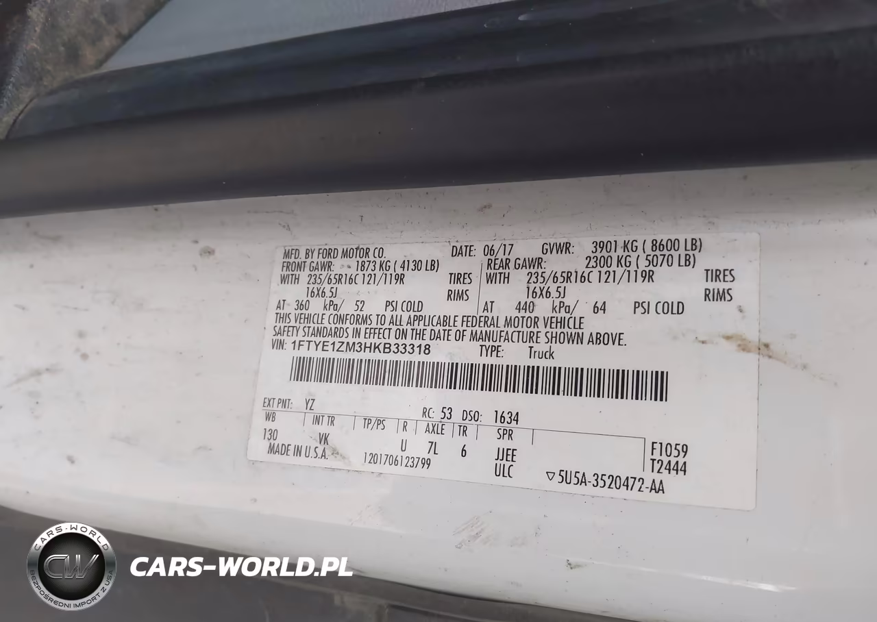 2017 Ford Transit-150 VIN:1FTYE1ZM3HKB33318 - 9