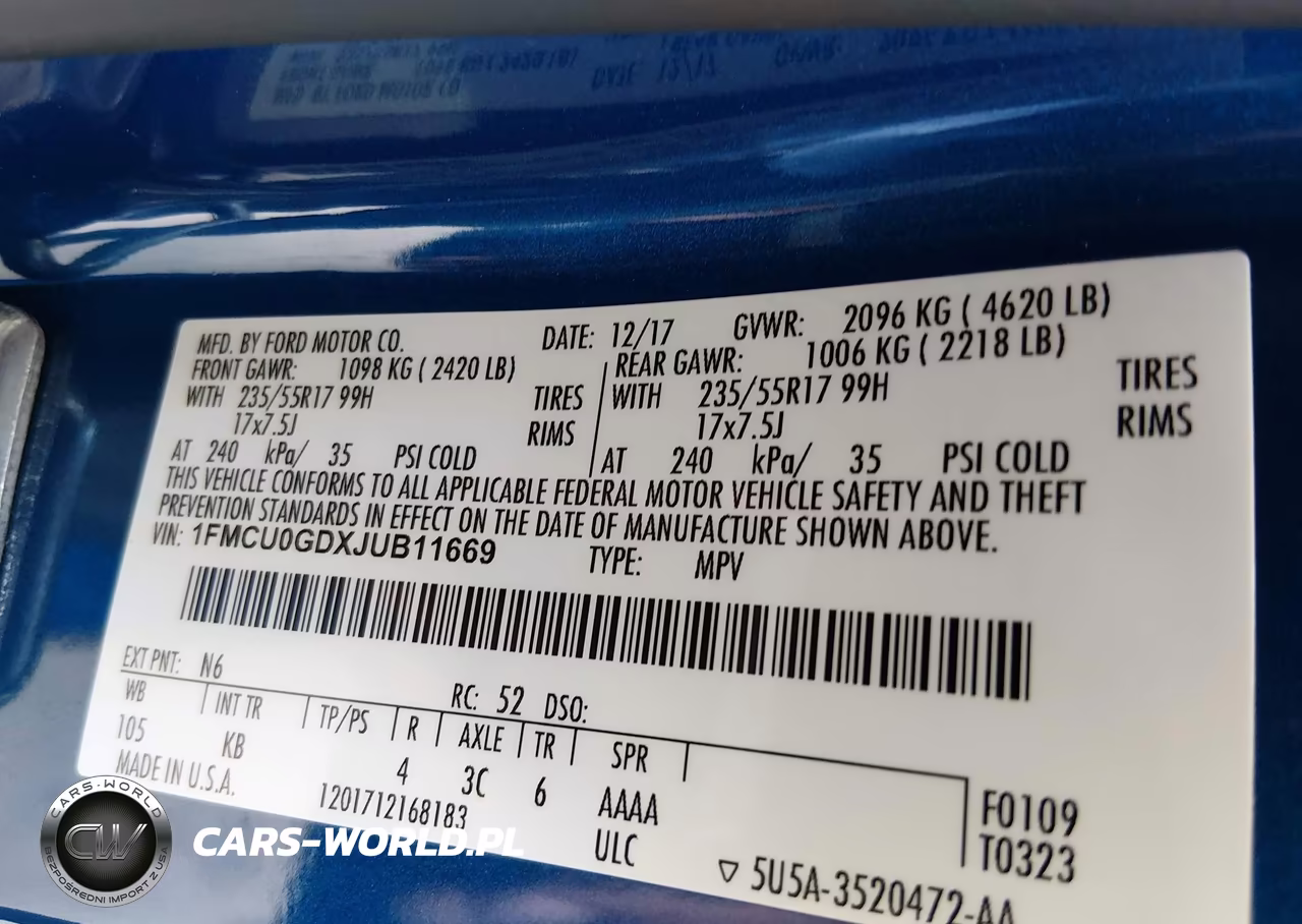 2018 Ford Escape Se VIN:1FMCU0GDXJUB11669 - 9