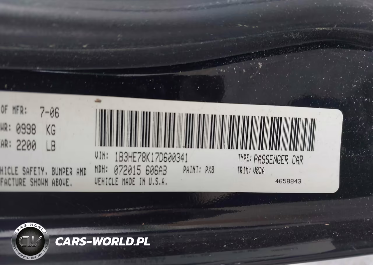 2007 Dodge Caliber R-T VIN:1B3HE78K17D600341 - 9