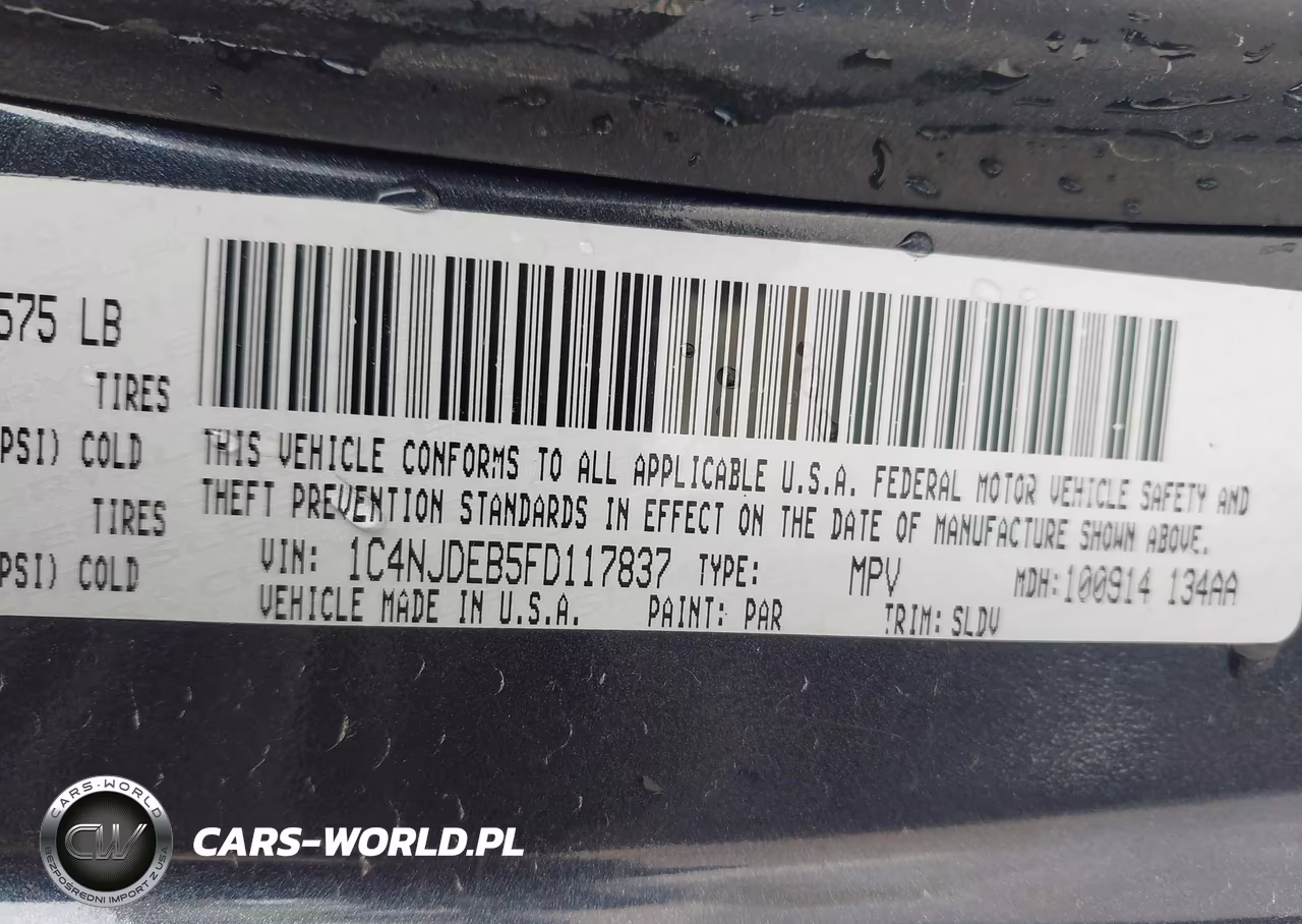 2015 Jeep Compass High Altitude Edition VIN:1C4NJDEB5FD117837 - 9