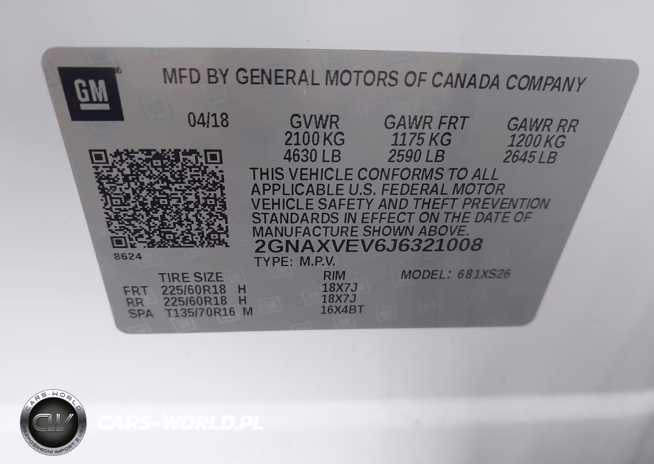 2018 Chevrolet Equinox Premier VIN:2GNAXVEV6J6321008 - 9