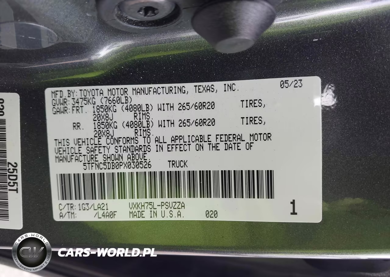 2023 Toyota Tundra Hybrid Platinum VIN:5TFNC5DB0PX030526 - 9
