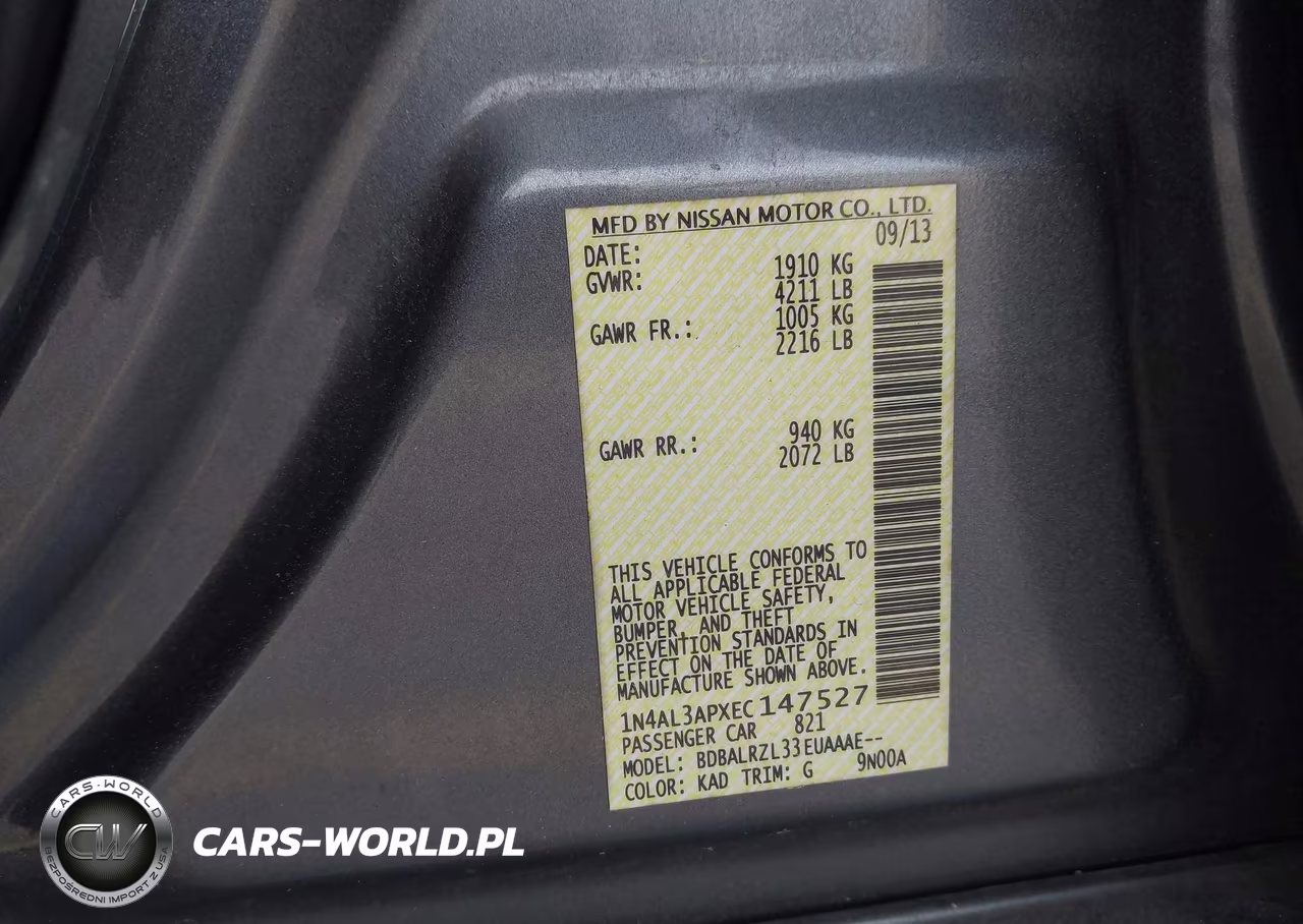 2014 Nissan Altima 2.5 S VIN:1N4AL3APXEC147527 - 9