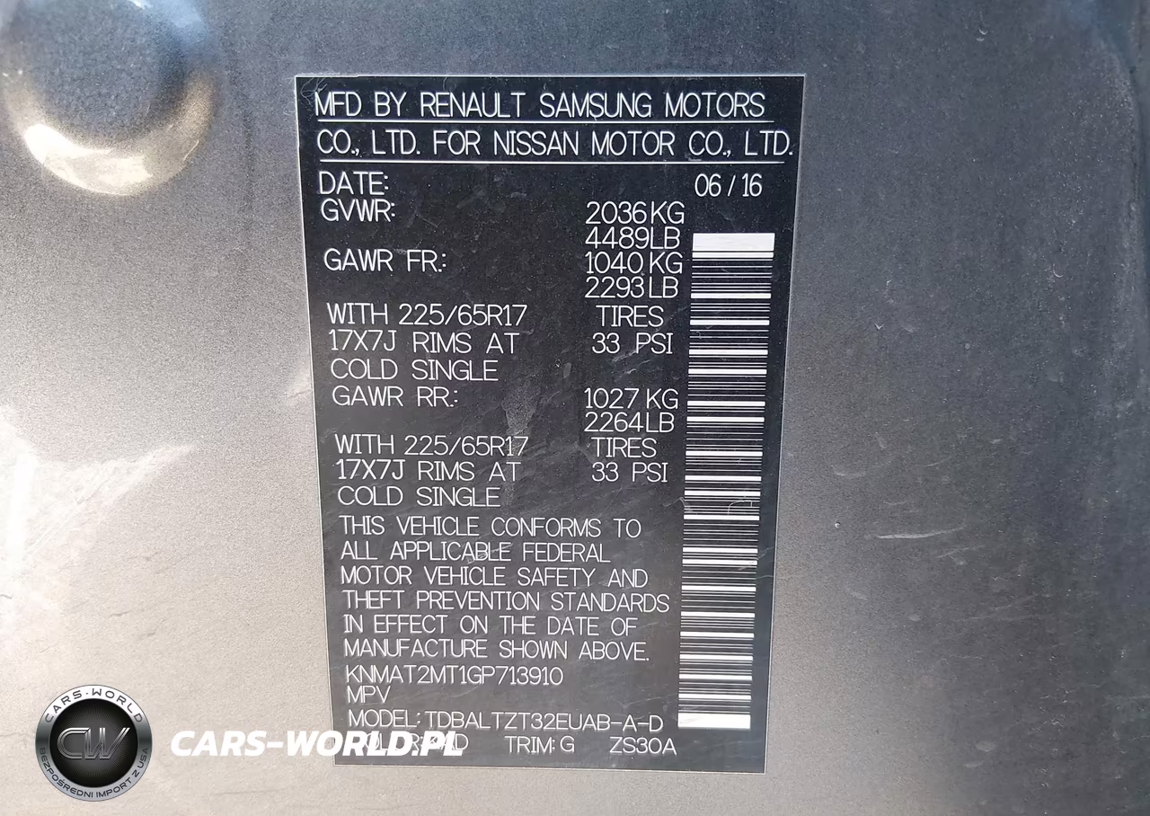 2016 Nissan Rogue Sv VIN:KNMAT2MT1GP713910 - 9