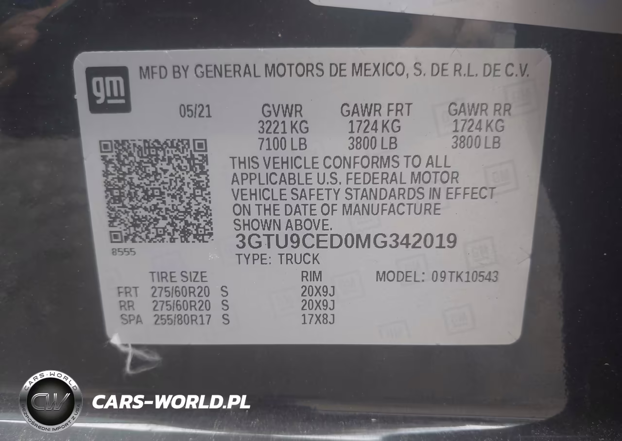 2021 GMC Sierra 1500 4Wd Short Box Elevation VIN:3GTU9CED0MG342019 - 9