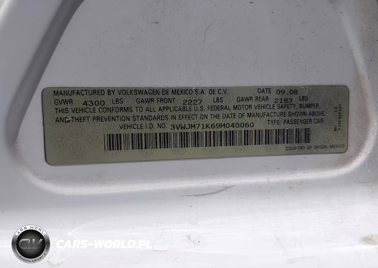 2009 Volkswagen Jetta S VIN:3VWJM71K69M040060 - 9