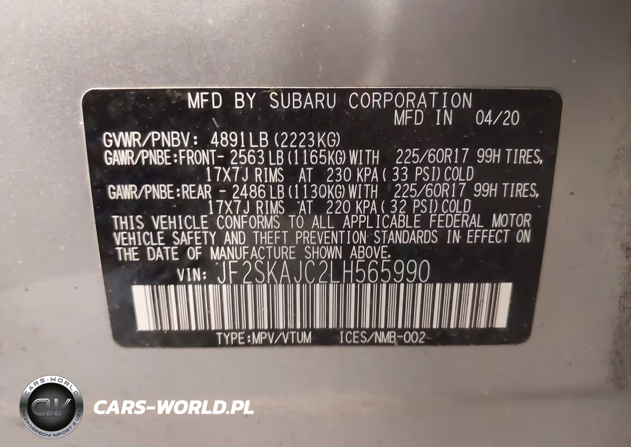 2020 Subaru Forester Premium VIN:JF2SKAJC2LH565990 - 9