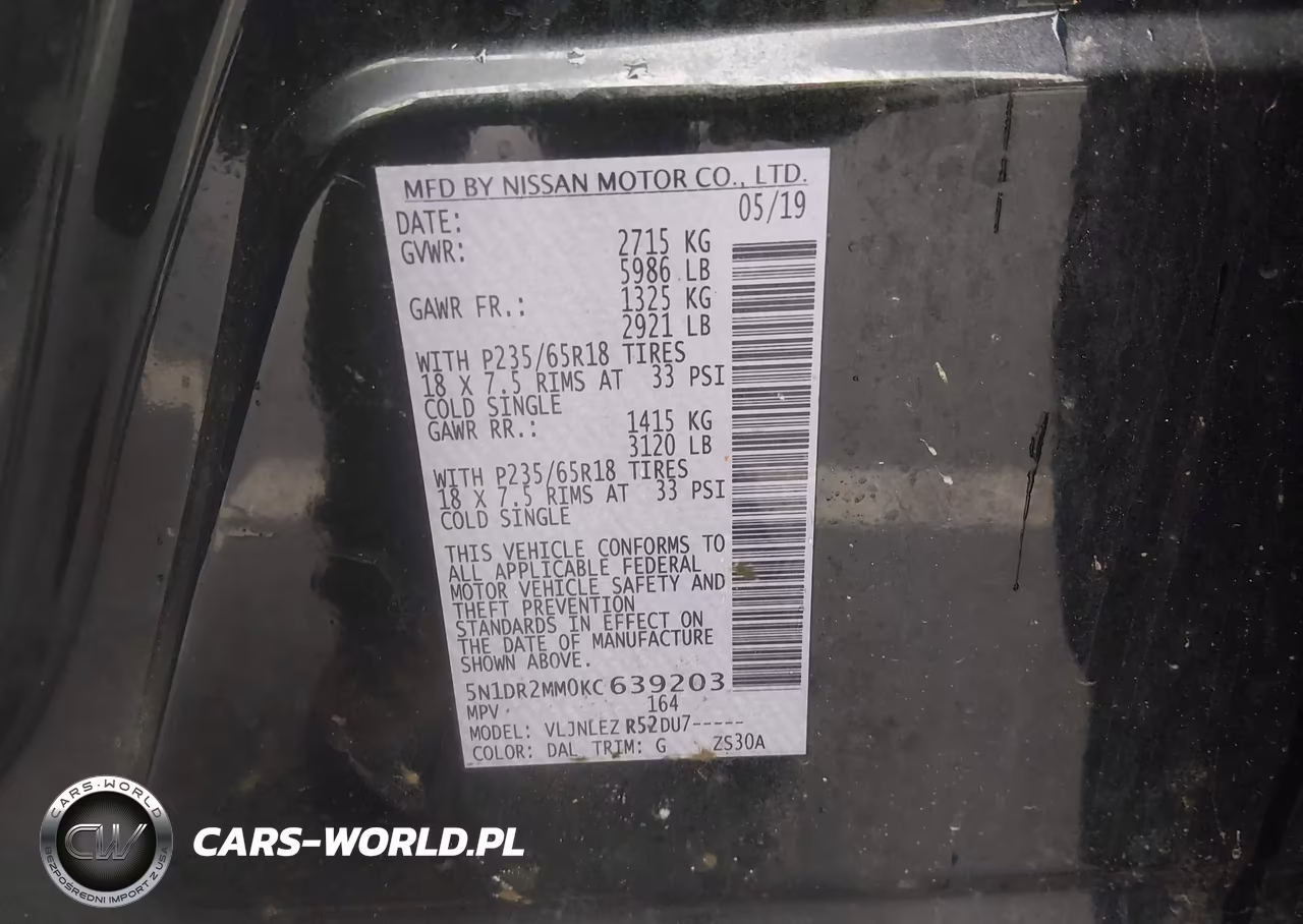 2019 Nissan Pathfinder Sv VIN:5N1DR2MM0KC639203 - 9