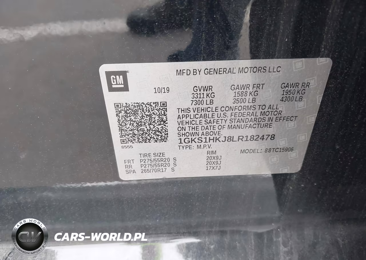 2020 GMC Yukon Xl 2Wd Denali VIN:1GKS1HKJ8LR182478 - 9