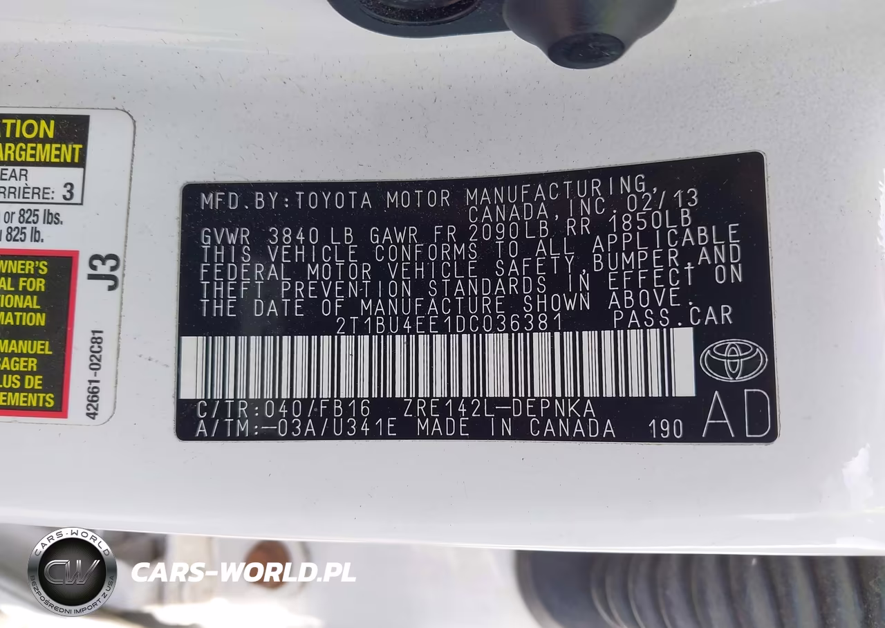 2013 Toyota Corolla Le VIN:2T1BU4EE1DC036381 - 9