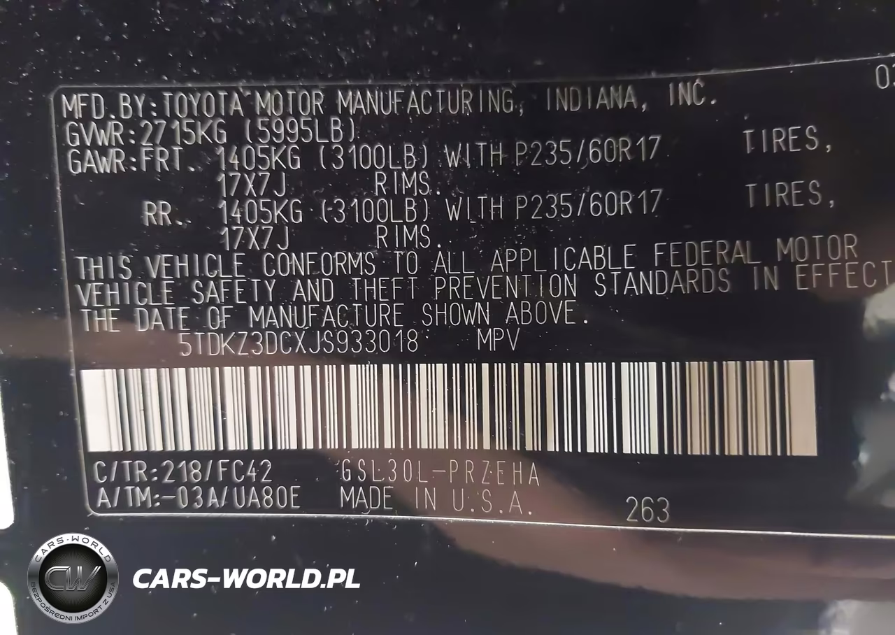 2018 Toyota Sienna Le 8 Passenger VIN:5TDKZ3DCXJS933018 - 9