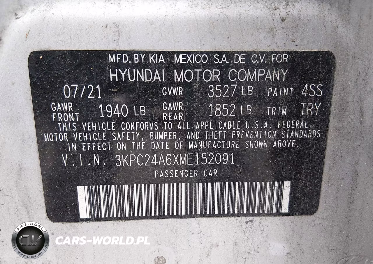 2021 Hyundai Accent Sel VIN:3KPC24A6XME152091 - 9