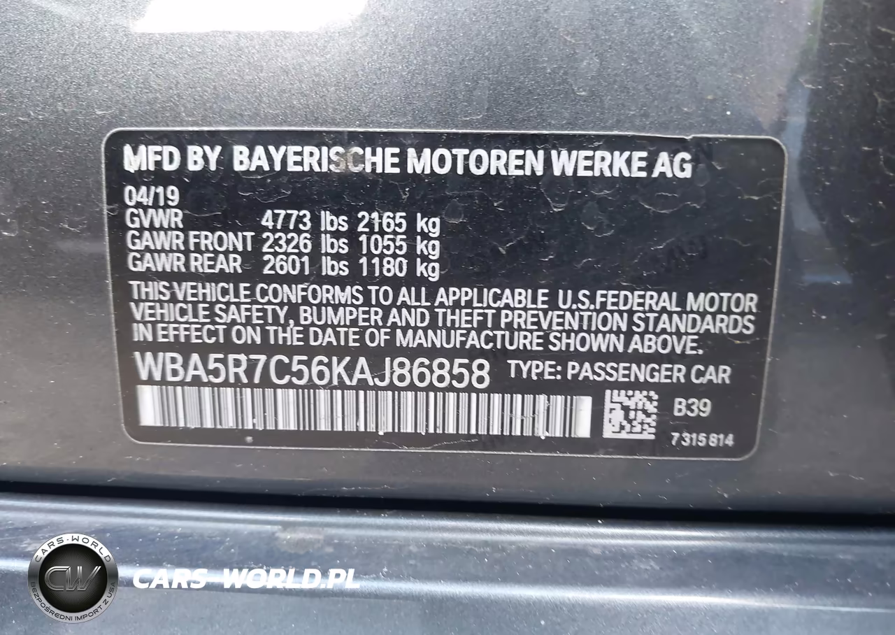 2019 BMW 330I xDrive VIN:WBA5R7C56KAJ86858 - 9
