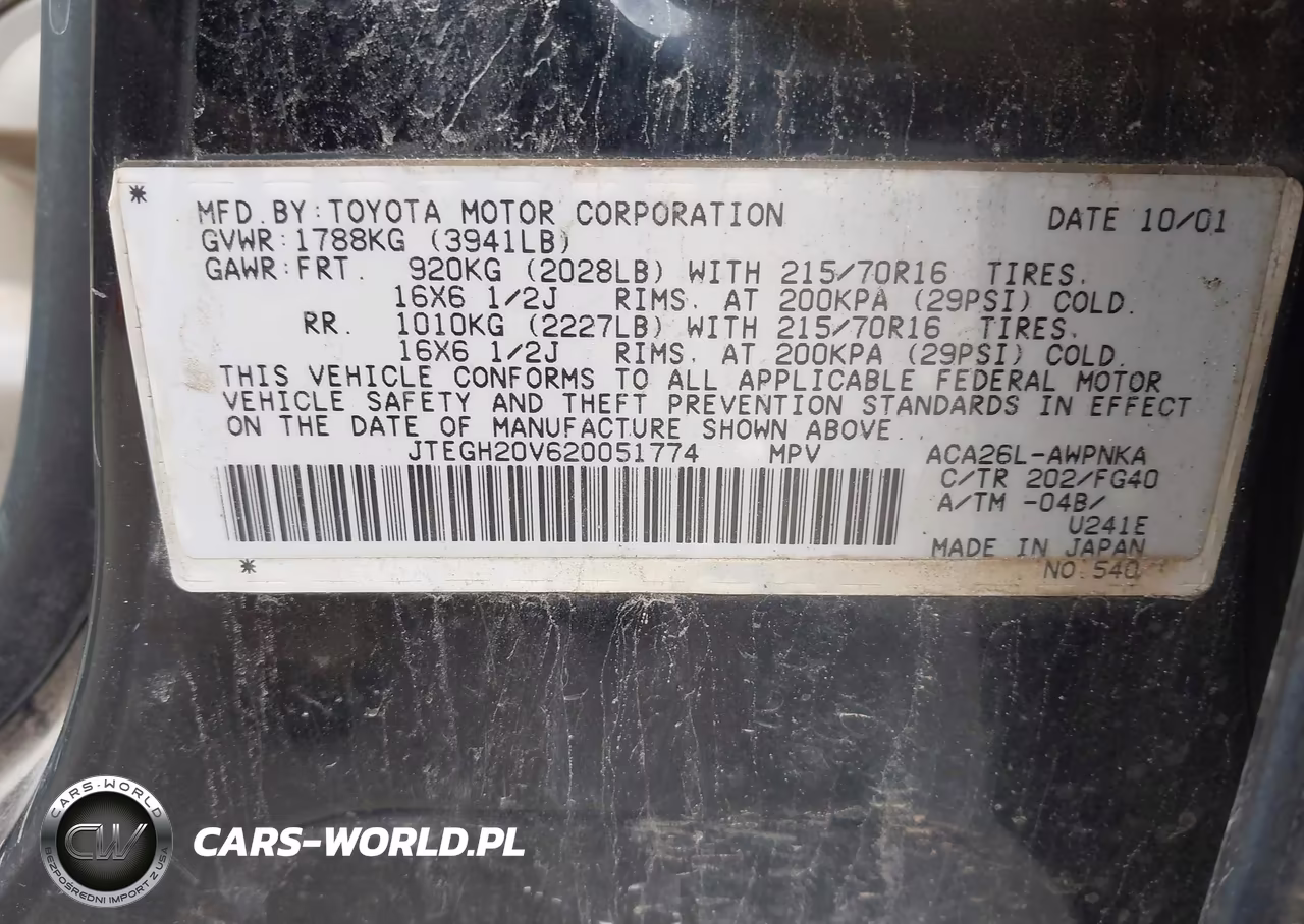 2002 Toyota Rav4 VIN:JTEGH20V620051774 - 9