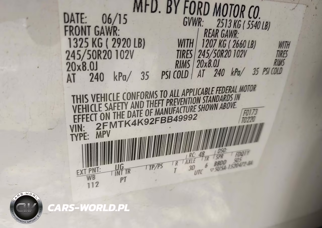 2015 Ford Edge Titanium VIN:2FMTK4K92FBB49992 - 9