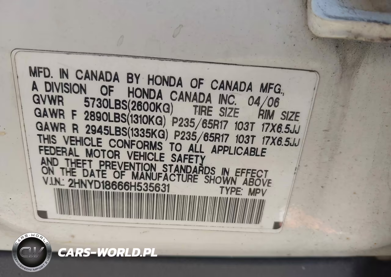 2006 Acura Mdx VIN:2HNYD18666H535631 - 9