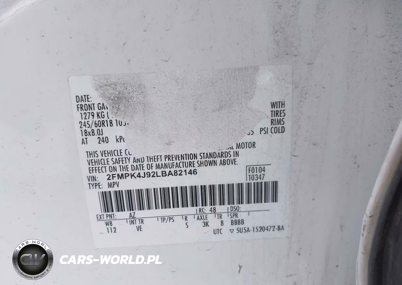 2020 Ford Edge Sel VIN:2FMPK4J92LBA82146 - 9