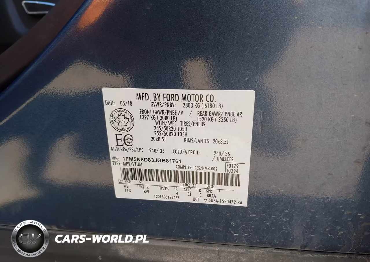 2018 Ford Explorer Xlt VIN:1FM5K8D83JGB81761 - 9